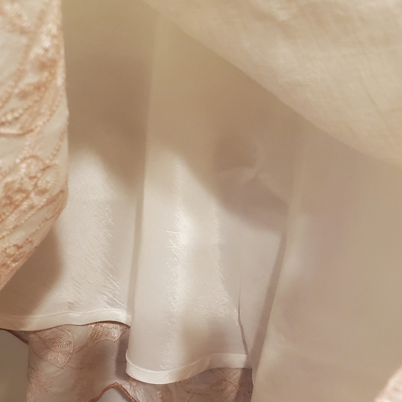 CLUB BEYMEN WOMEN'S LINEN WHITE FLOWY EMBROIDERED SKIRT-36 - Picture 9 of 11